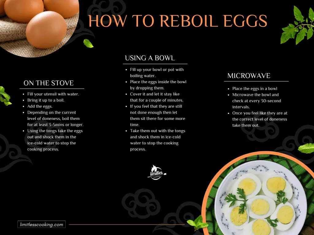 all the methods of reboiling eggs