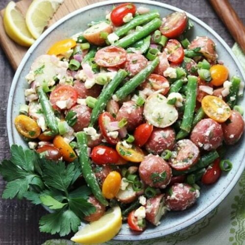 taro green bean salad